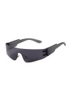 ADE WU Lunettes de soleil de cyclisme pour homme sans monture Lunettes de sport Lunettes de conduite pour femme UV400 Protect