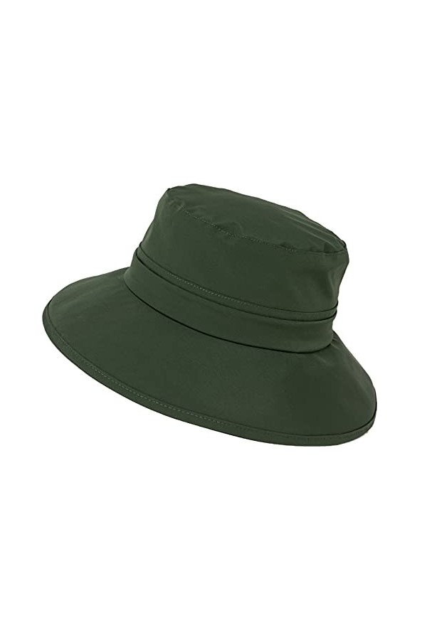 Jeff & Aimy Bérets pour femme - Chapeau de pluie imperméable avec visière - Kaki