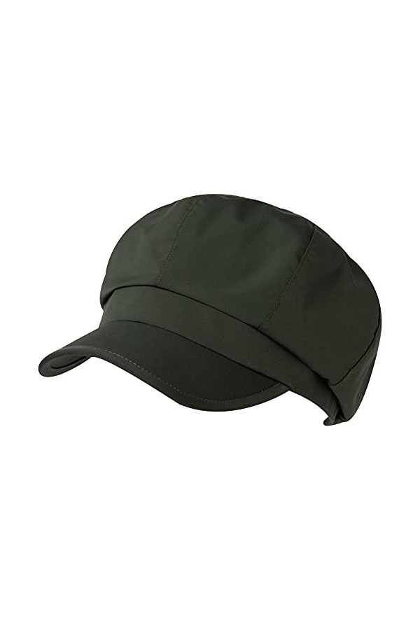 Jeff & Aimy Bérets pour femme - Chapeau de pluie imperméable avec visière - Kaki