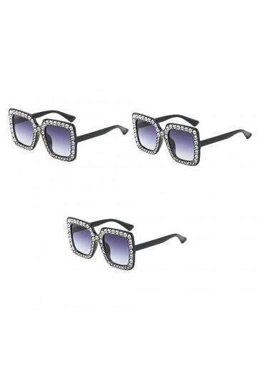 GALPADA 3 Pièces Lunettes De Soleil Carrées Lunettes De Mode Pour Femmes Lunettes De Soleil De Quai Pour Femmes Lunettes De S