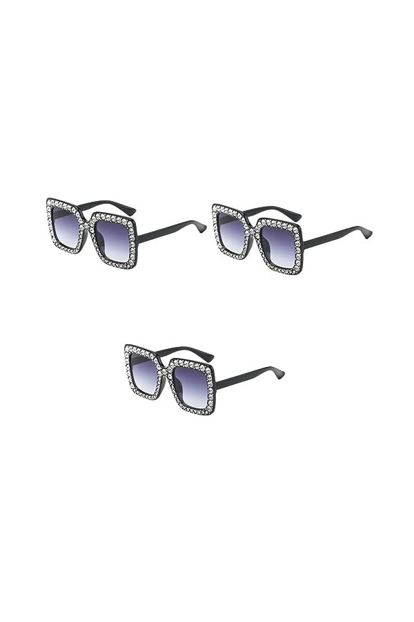 GALPADA 3 Pièces Lunettes De Soleil Carrées Lunettes De Mode Pour Femmes Lunettes De Soleil De Quai Pour Femmes Lunettes De S