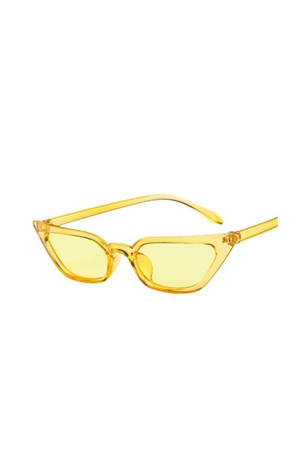 YANGQI Lunettes de soleil œil de chat pour femme - Petites lunettes de soleil vintage - Rouge violet - Lunettes de soleil pou