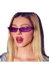 YANGQI Lunettes de soleil œil de chat pour femme - Petites lunettes de soleil vintage - Rouge violet - Lunettes de soleil pou