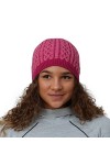 TrailHeads Bonnet dhiver pour femme avec torsade Câble en tricot , noir/blanc