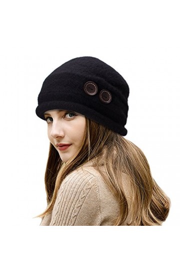 Chapeau vintage pour femme en cloche - Laine élégante - Par Lawliet - Rouge - Taille Unique