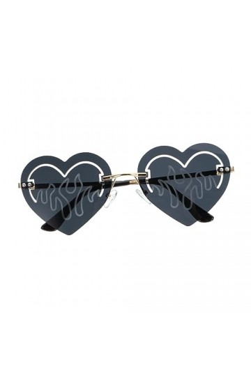 GALPADA 1 Paire Lunettes Coeur Lunettes Damour De Mode Vélo Lunettes De Soleil Coeur Lunettes De Soleil Tendance Pour Femmes