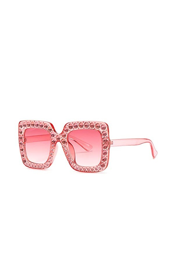 XUANTAO Lunettes de soleil à la mode cloutées de diamants, lunettes de soleil de personnalité pour femmes, lunettes de soleil