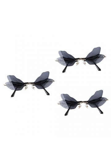 ERINGOGO 3 Pièces Des Lunettes De Soleil Lunettes De Soleil Aile Lunettes De Nouveauté Lunettes Libellule Lunettes De Fées Lu