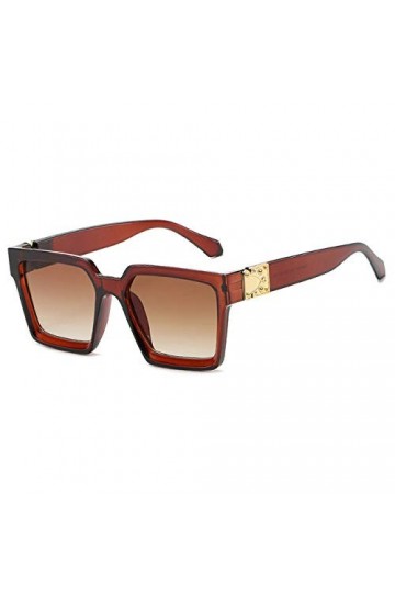 YUANCHENG Lunettes de soleil carrées Femmes Grand Cadre Vintage Tendance Populaire Lunettes de Soleil Hommes Lunettes de Sole