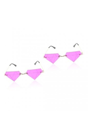 GALPADA 2 Paires Lunettes En Forme De Diamant Lunettes De Soleil De Mariage Lunettes Étoiles Lunettes De Soirée Disco Lunette