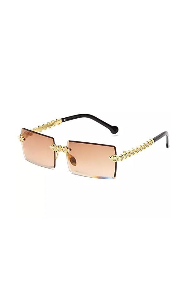 LUOXUEFEI De Soleil Lunettes Lunettes De Soleil Rectangulaires Sans Monture Femmes Nuances De Conduite Lunettes De Soleil Hom