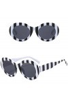 Lunettes de soleil surdimensionnées ovales multicolores zébré pour homme et femme
