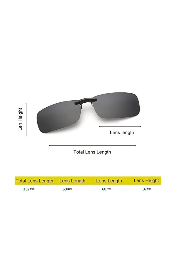 Lot de 3 lunettes de soleil polarisées à clipser sur des lunettes de vue, anti-reflets UV400, fonction rabattable pour hommes