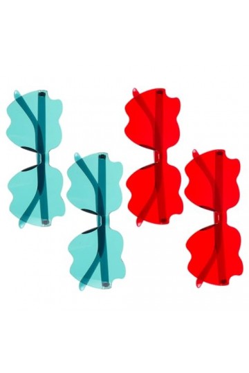 GALPADA 4 Pièces Lunettes De Pomme Lunettes De Soleil Joyeux Noël Lunettes De Soleil Femme Lunettes De Nouveauté De Noël Lune