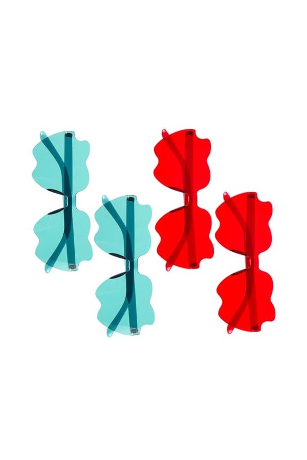 GALPADA 4 Pièces Lunettes De Pomme Lunettes De Soleil Joyeux Noël Lunettes De Soleil Femme Lunettes De Nouveauté De Noël Lune