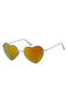 ADEWU Femmes fille en forme de coeur Sunglass lunettes de plage sans monture