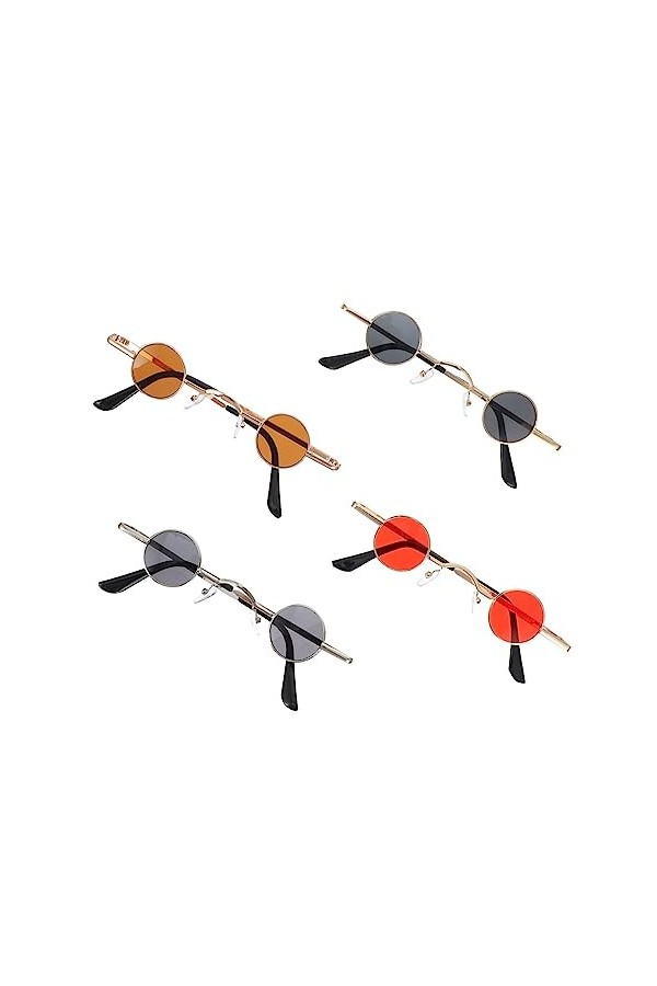 Abaodam 4 Paires Lunettes De Soleil Punk Lunettes De Soleil Hip-hop Lunettes De Soleil Femmes Monture De Lunettes De Déguisem