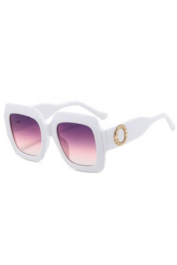 MUTYNE Lunettes de Soleil carrées Femmes Mode Populaire Lunettes de Soleil Punk surdimensionnées Nuances féminines UV400 Lune