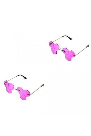 SOIMISS 2 Paires Lunettes De Soleil Femme Lunettes Rave Lunettes Vintage Irrégulières Lunettes De Fête Pour Femmes Lunettes D