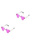 SOIMISS 2 Paires Lunettes De Soleil Femme Lunettes Rave Lunettes Vintage Irrégulières Lunettes De Fête Pour Femmes Lunettes D
