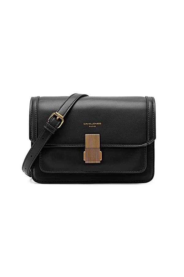 David Jones - Petit Sac Bandoulière Femme - Simili Cuir PU Rigide - Pochette à Rabat - Besace Ville Soirée Shopping Téléphone