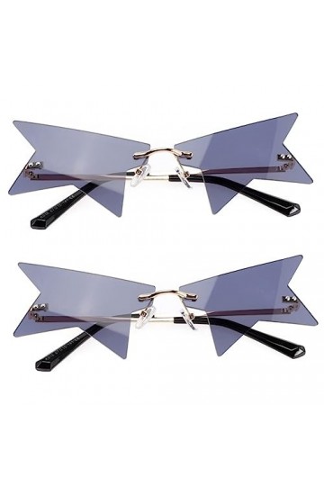 GALPADA 2 Pièces Des Lunettes De Soleil Lunettes Drôles Lunettes Sans Monture Lunettes De Mode Pour Femmes Lunettes De Soleil