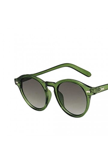 DSAI Lunettes de soleil rétro tendance pour homme et femme - Lunettes de soleil vintage à monture ronde - Verres jaunes - 1 s