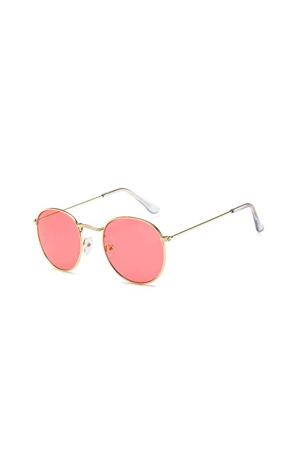 EDCPLM Lunettes De Soleil Hommes Femmes Lunettes De Soleil Miroir De Femmes/Hommes Marque Designer Lunettes De Soleil Rondes 