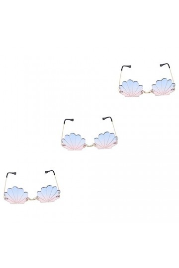 GALPADA 3 Pièces Lunettes Sans Monture Lunettes De Soleil Des Années 90 Pour Femmes Lunettes De Fête Pour Adultes Lunettes De
