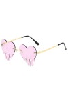 VALICLUD 1 Paire Lunettes De Goutte Damour Lunettes De Soleil Filles Lunettes De Soleil Coeur Dégoulinant Accessoires Rave S