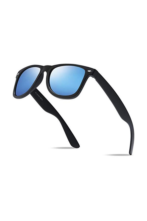 Hatstar Nerd Lunettes de soleil pour homme Unisexe Effet miroir | Lunettes de soleil rétro | UV400 CAT 3 CE | Avec charnière 