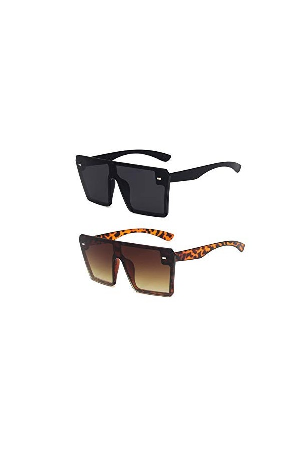 FOURCHEN Lunettes de soleil pour les femmes/homme, Bold Retro Oval Mod épais lunettes de soleil lunettes rondes Lens Clout c