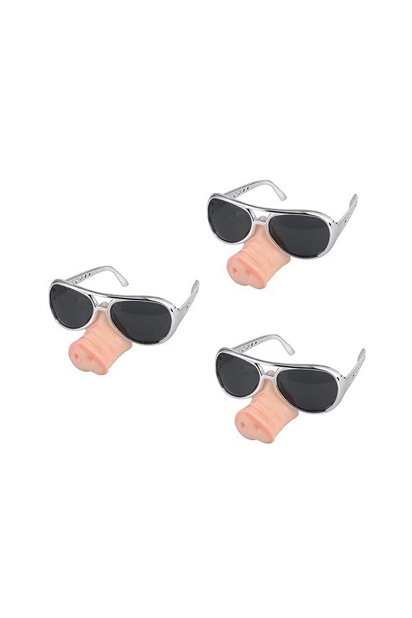 Toyvian 3 Pièces Costumes De Fête Lunettes De Nouveauté Lunettes De Soleil Déguisées Lunettes De Soleil De Mode Pour Femmes L