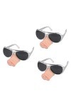 Toyvian 3 Pièces Costumes De Fête Lunettes De Nouveauté Lunettes De Soleil Déguisées Lunettes De Soleil De Mode Pour Femmes L