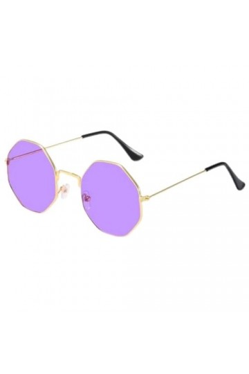 Lunettes de Soleil Polygone Lunettes de Soleil en métal Petite Monture Lunettes de Soleil carrées pour Hommes Femmes Protecti