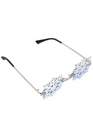 PRETYZOOM Lunettes de Soleil Flocon de Neige Lunettes à Monture Irrégulière Lunettes de Soleil sans Monture sans Monture Lune