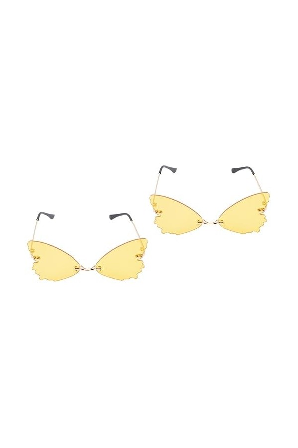 GALPADA 2 Pièces Lunettes De Soleil Sans Monture Lunettes De Soleil Personnalisées Lunettes De Soleil Femme Lunettes De Fête 