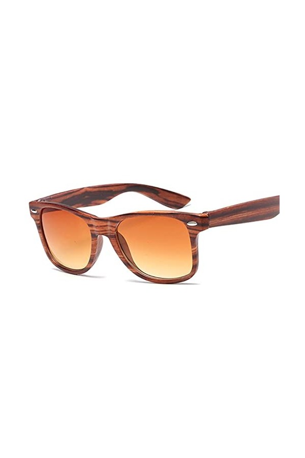 Bambou Bois carré Lunettes de Soleil Femme Vintage Lunettes de Soleil Femme Homme Mode Rivet Miroir Conduite Lunettes