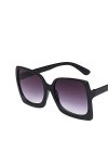 EDCPLM Lunettes De Soleil Femmes Mode Lunettes De Soleil Surdimensionnées Femmes Marque Designer en Plastique Femme Grand Cad