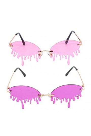 minkissy 2 Paires Des Lunettes De Soleil Lunettes De Soleil Tendance Pour Femmes Lunettes De Déguisement Lunettes De Fête Drô