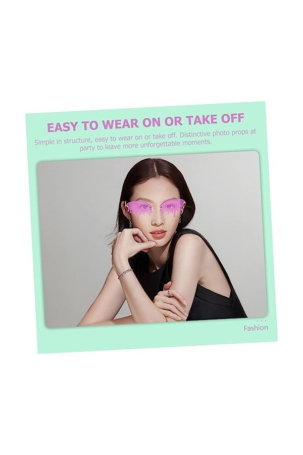 minkissy 2 Paires Des Lunettes De Soleil Lunettes De Soleil Tendance Pour Femmes Lunettes De Déguisement Lunettes De Fête Drô