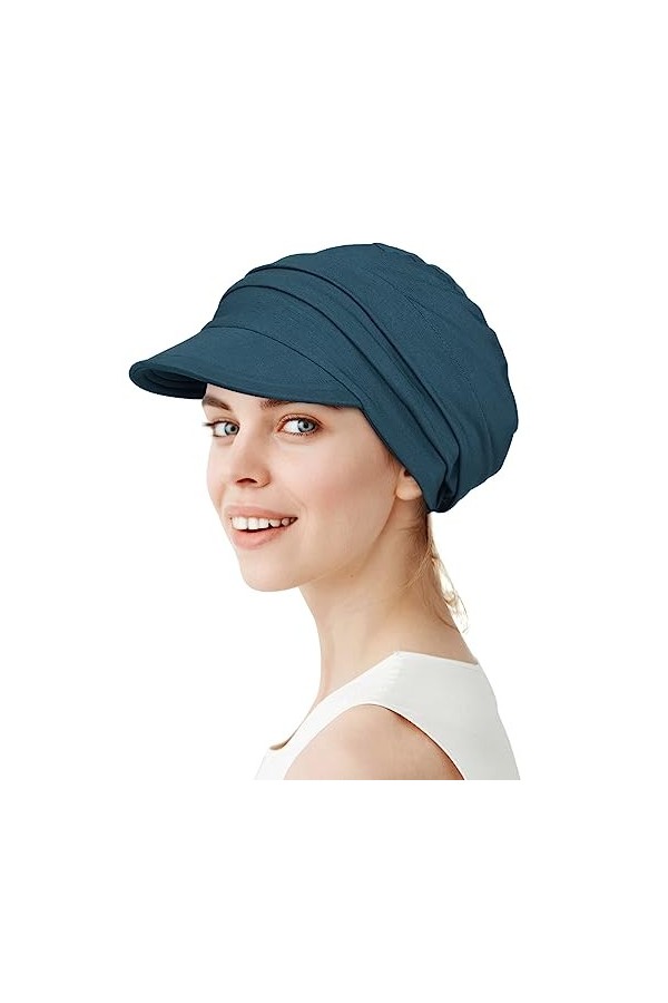 Alnorm Casquette de baseball super douce et respirante en bambou pour femme, Vert sarcelle foncé, taille unique
