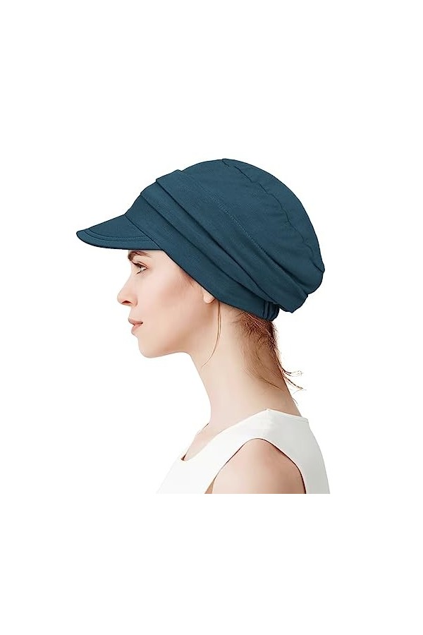Alnorm Casquette de baseball super douce et respirante en bambou pour femme, Vert sarcelle foncé, taille unique