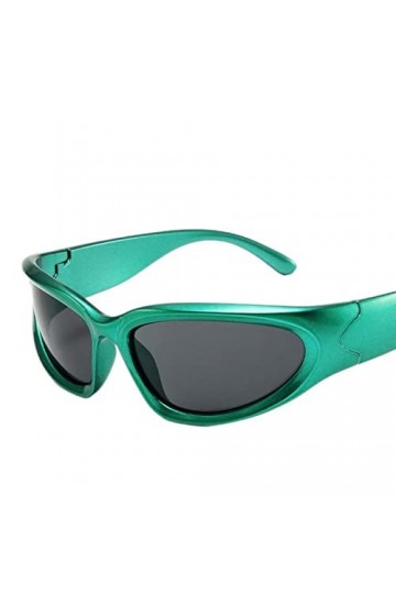 YANGQI Lunettes de soleil Steampunk tendance pour femme - Lunettes de soleil punk colorées - Lunettes de soleil pour femme - 