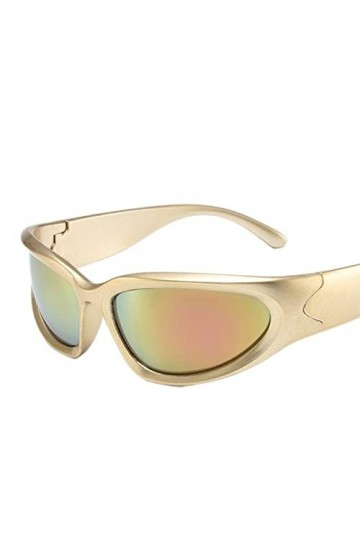 YANGQI Lunettes de soleil Steampunk tendance pour femme - Lunettes de soleil punk colorées - Lunettes de soleil pour femme - 