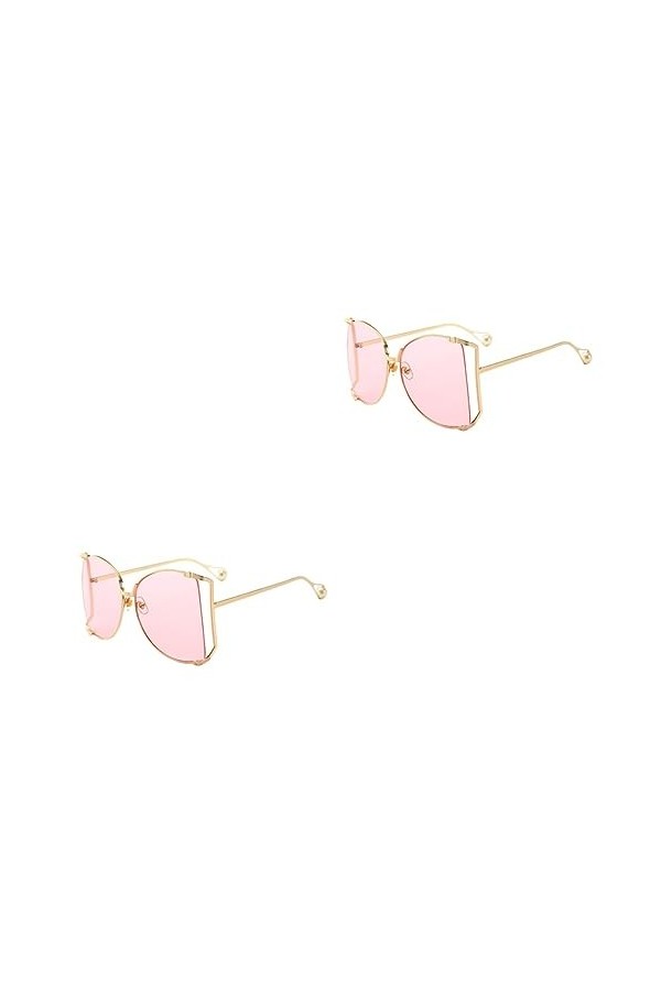 DOITOOL 2 Pièces Lunettes De Soleil Pour Femmes Mode À La Mode Élégant Lunettes Pour Femmes Accessoires À La Mode Lunettes De