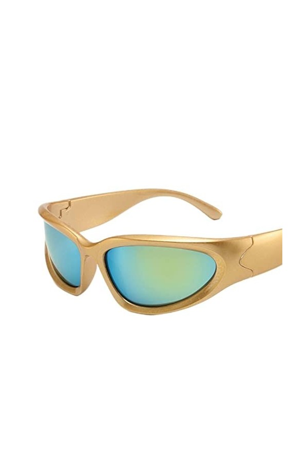 YANGQI Lunettes de soleil Steampunk tendance pour femme et homme - Lunettes de soleil punk colorées - Lunettes de soleil pour