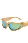 YANGQI Lunettes de soleil Steampunk tendance pour femme et homme - Lunettes de soleil punk colorées - Lunettes de soleil pour