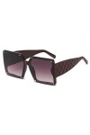 LUOXUEFEI De Soleil Lunettes Lunettes De Soleil Carrées Femme Lunettes Sans Monture Surdimensionnées Homme