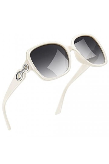 kunchu Lunettes de Soleil Femme Polarisées Rectangulaire Retro Grand Cadre Sports Protection UV400,Pour Homme et Femmes,Lunet